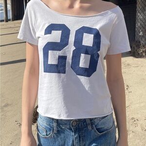brandy melville cropped off shoulder top